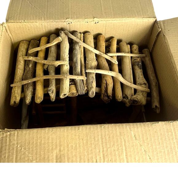 Handcrafted Art Design Driftwood Holy Family Angel 5PC Nativity Manger-Rare Find - Picture 12 of 14